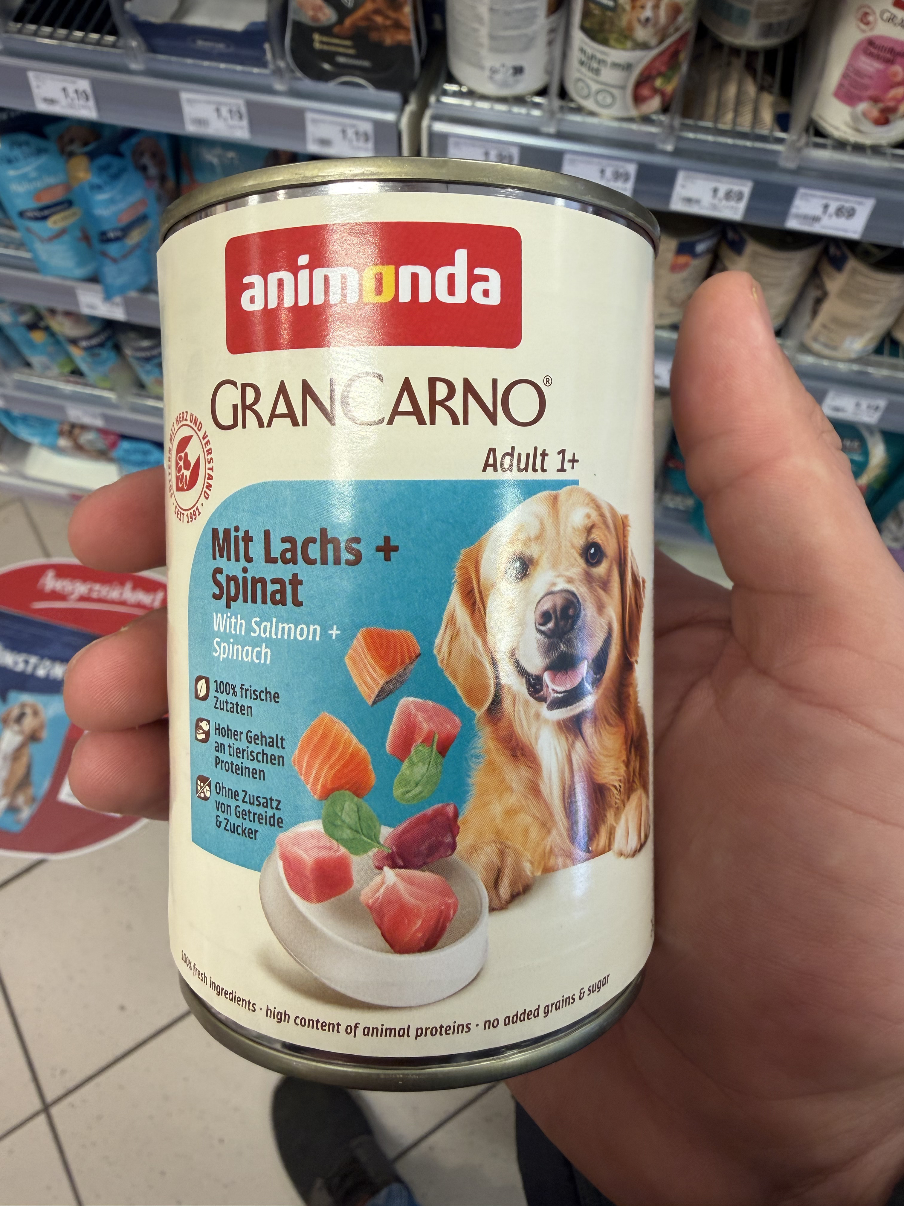 Animonda GranCarno Adult 1+ Mit Lachs + Spinat
