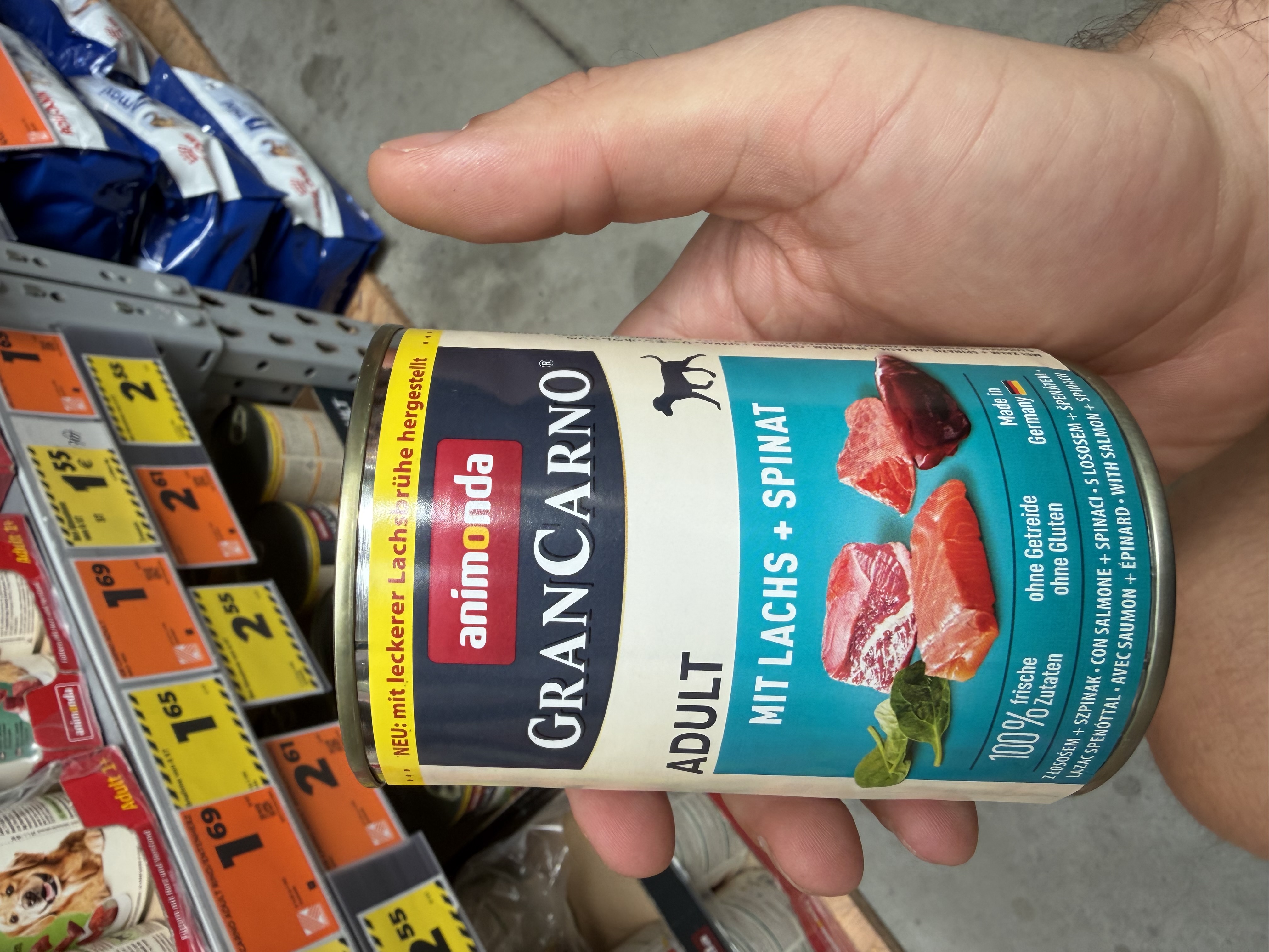 animonda GranCarno Adult mit Lachs + Spinat