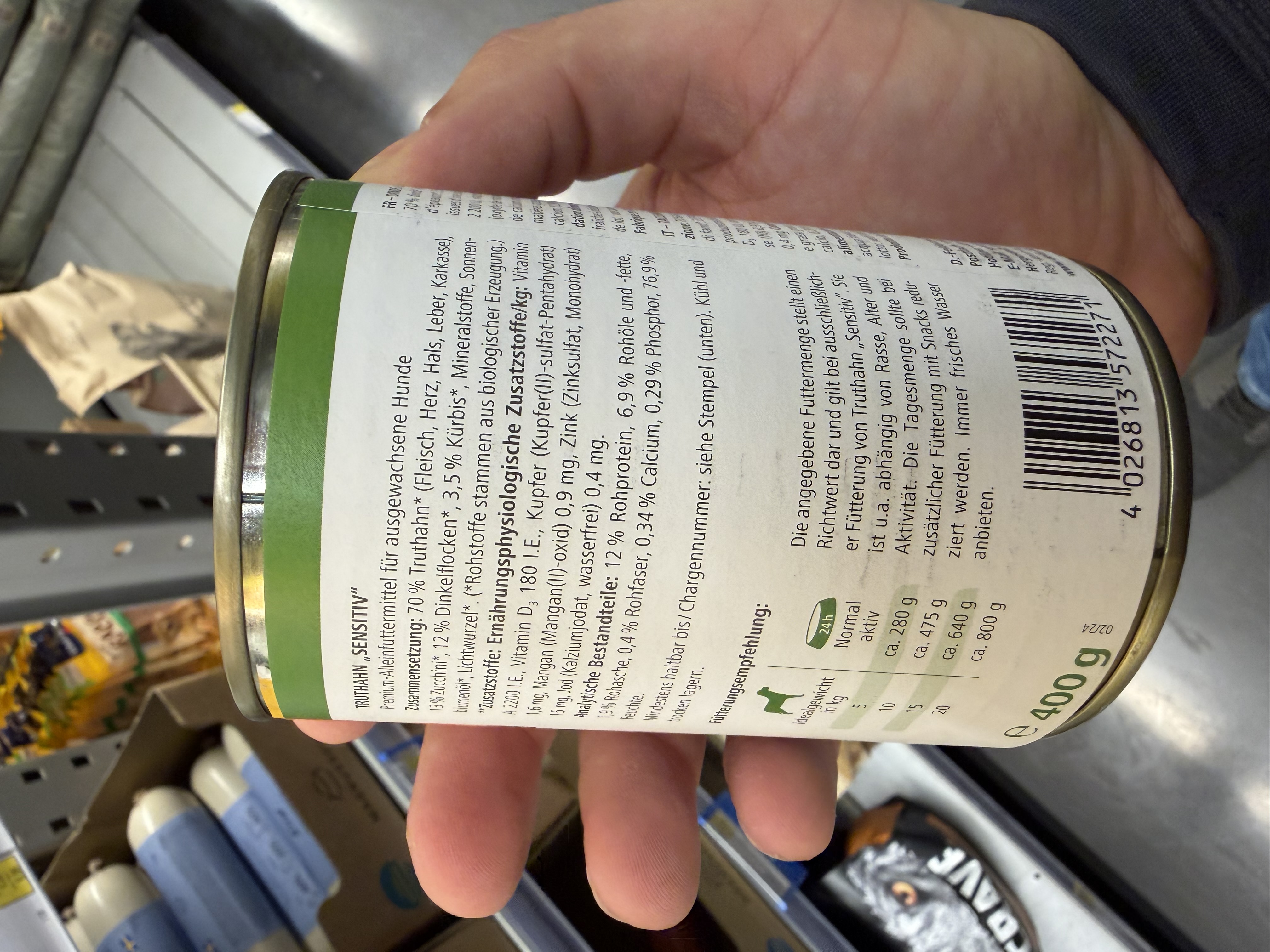 defu Truthahn "Sensitiv" - Das Hundefutter vom Bio-Bauern (Menü mit Zucchini und Dinkel)