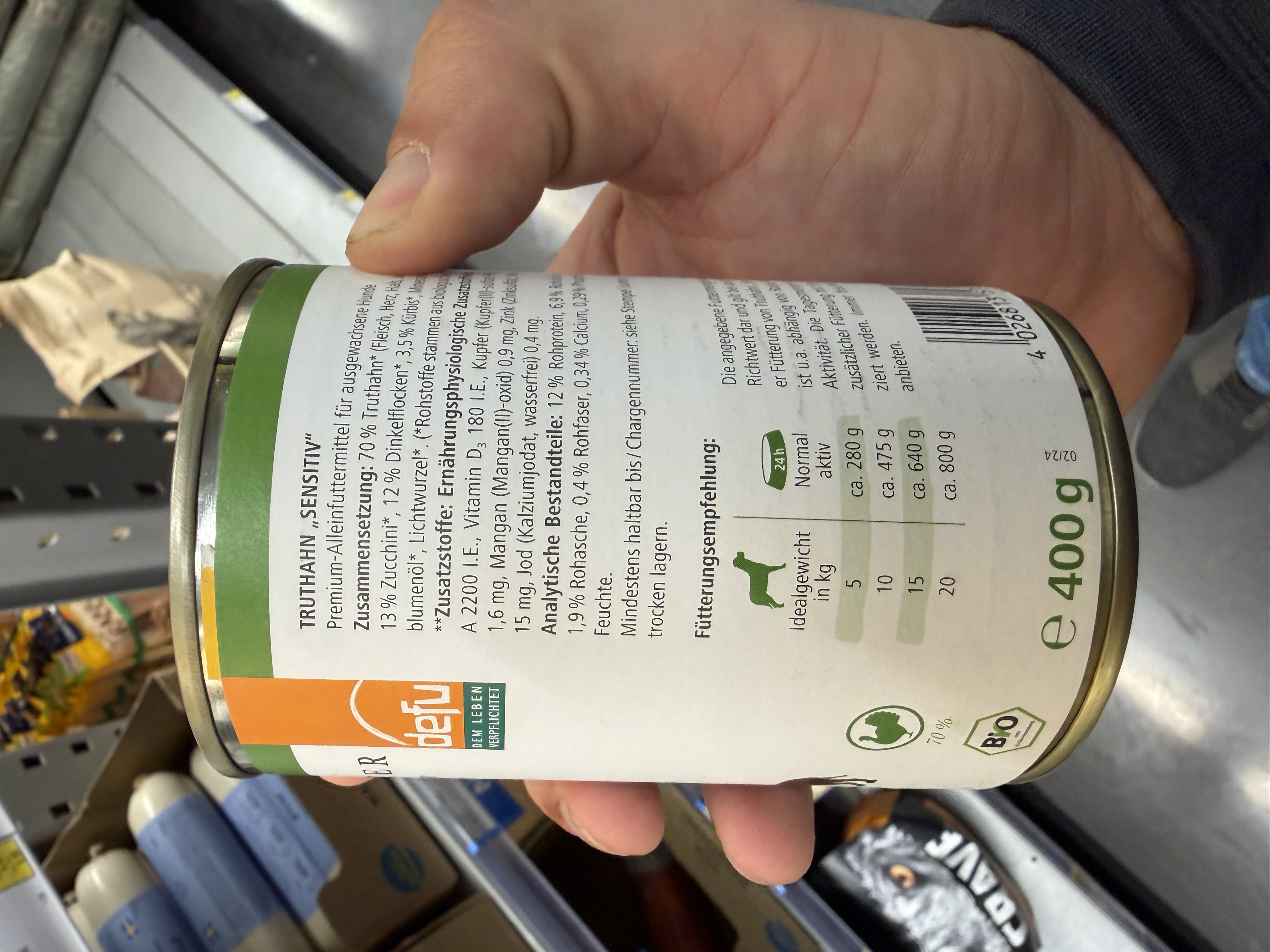 defu Truthahn "Sensitiv" - Das Hundefutter vom Bio-Bauern (Menü mit Zucchini und Dinkel) – Ansicht 5