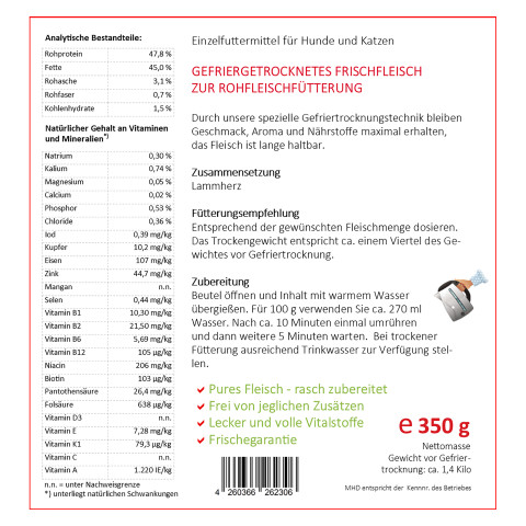 Easy Barf Lammherz – Ansicht 3