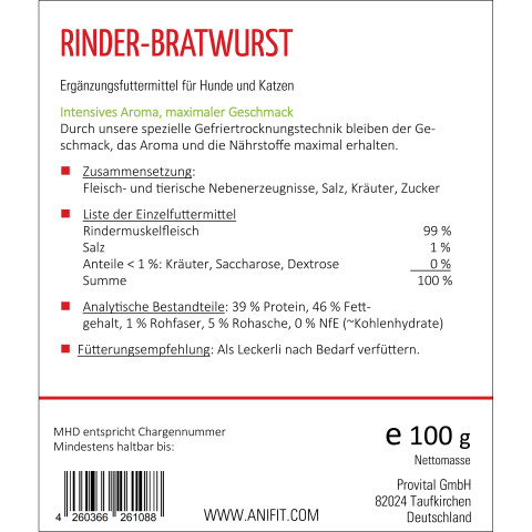 Rinder-Bratwurst – Ansicht 3
