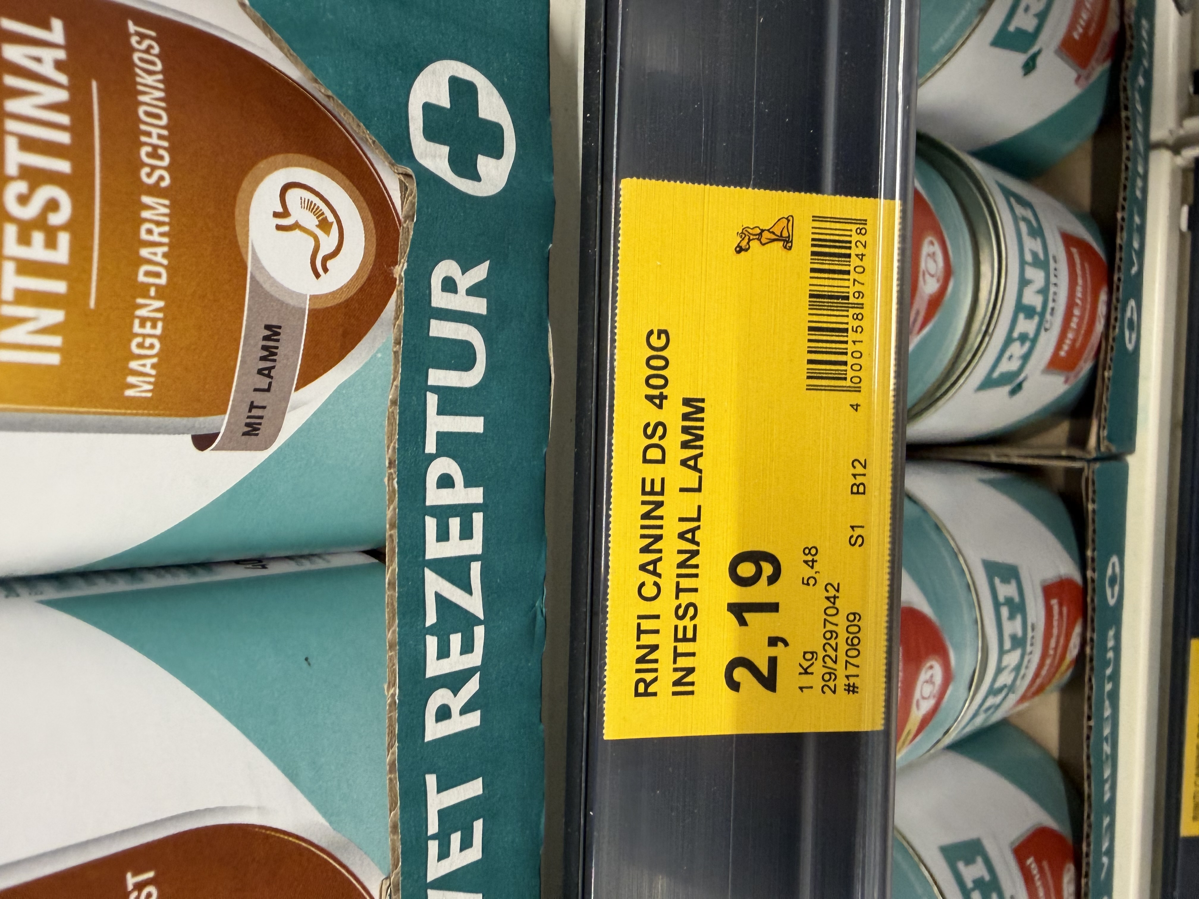 RINTI Canine Intestinal Magen-Darm Schonkost mit Lamm – Ansicht 2