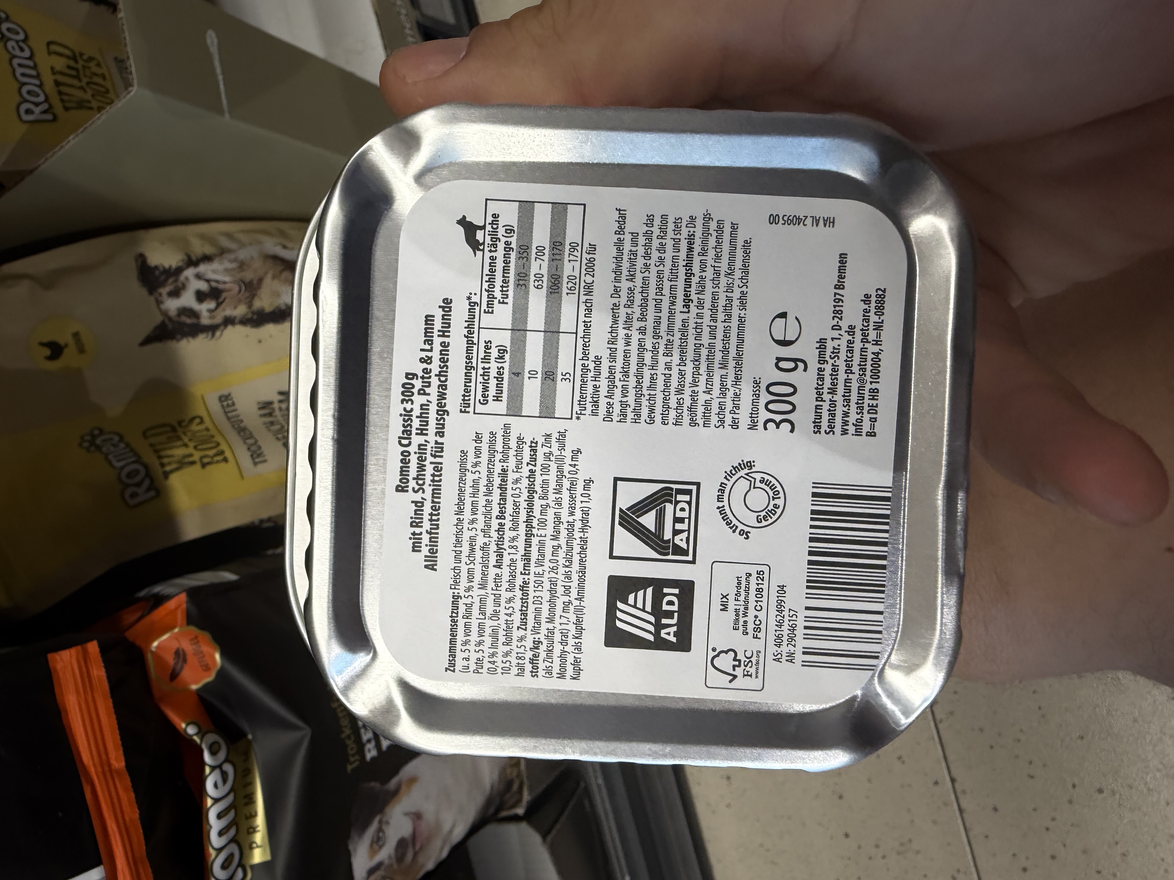 Romeo Classic - Feine Pastete mit 5 Sorten (Rind, Schwein, Huhn, Pute & Lamm) – Ansicht 3