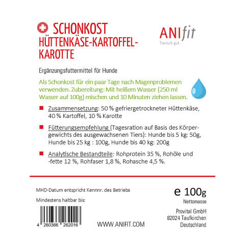 Schonkost Hüttenkäse (Hund) – Ansicht 3