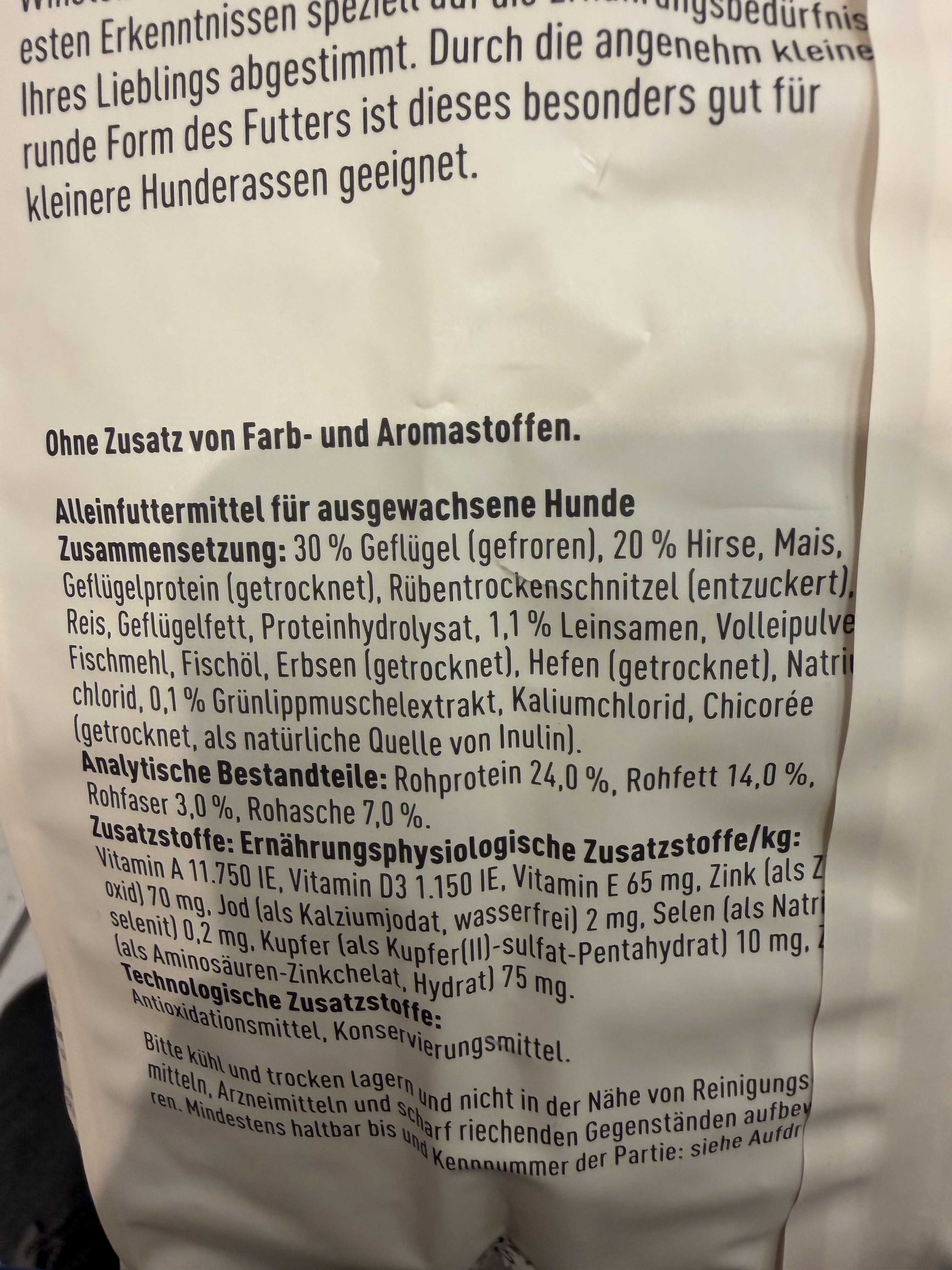 Winston Premium Trockenfutter für kleine Hunde mit Geflügel & Hirse – Ansicht 3