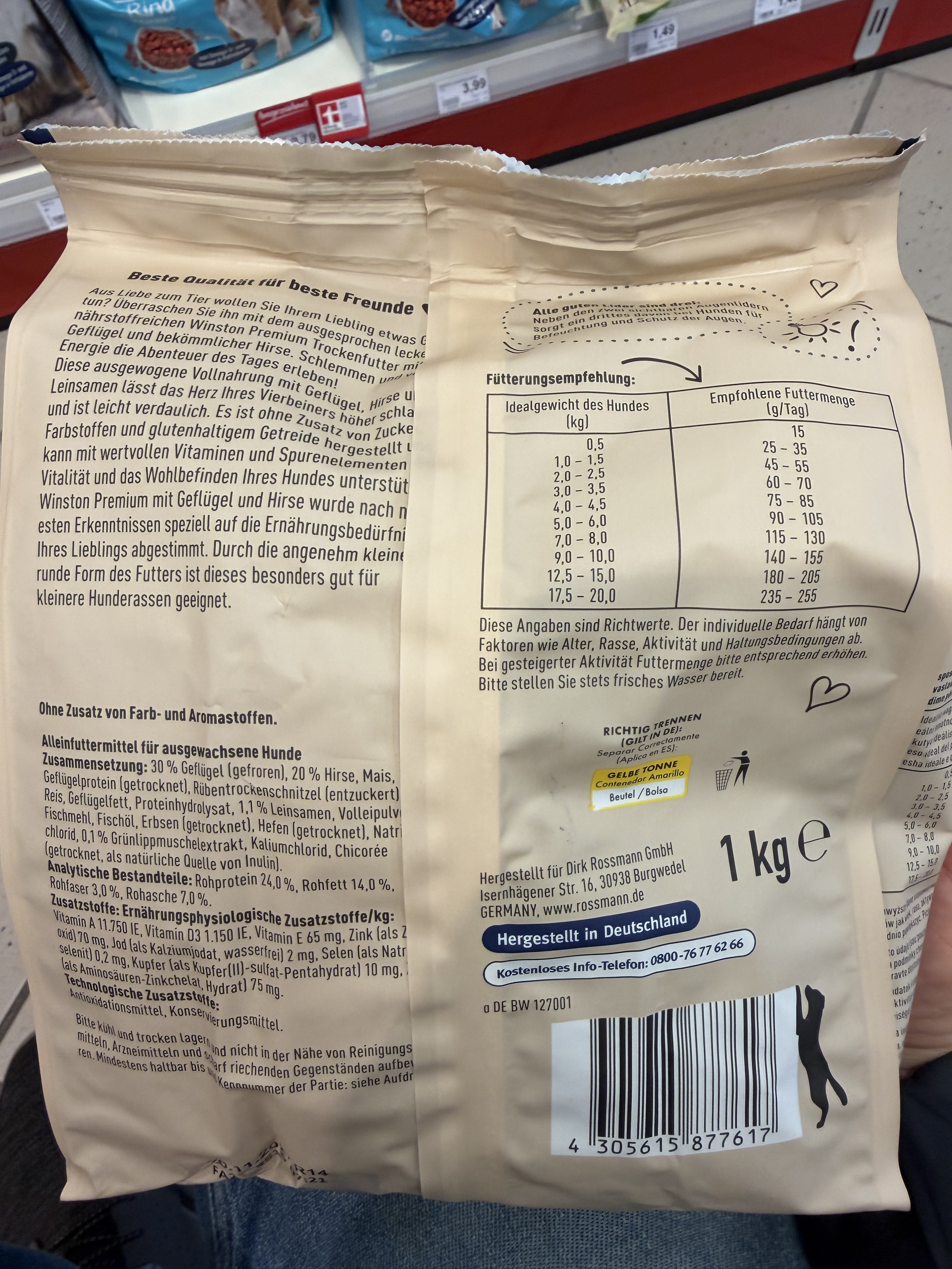 Winston Premium Trockenfutter für kleine Hunde mit Geflügel & Hirse – Ansicht 6